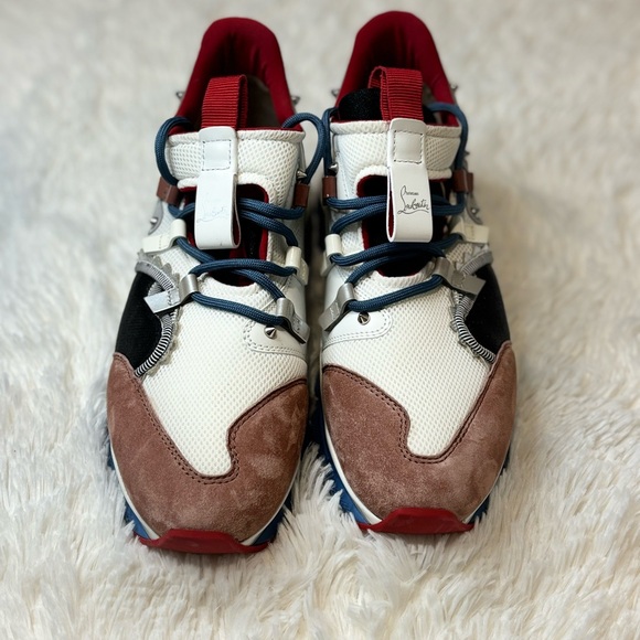 Christian Louboutin Men's Red and Blue Trainers 
Size 10 1/2 - Picture 11 of 14